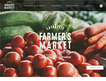 Tablet Screenshot of lafayettefarmersmarket.com